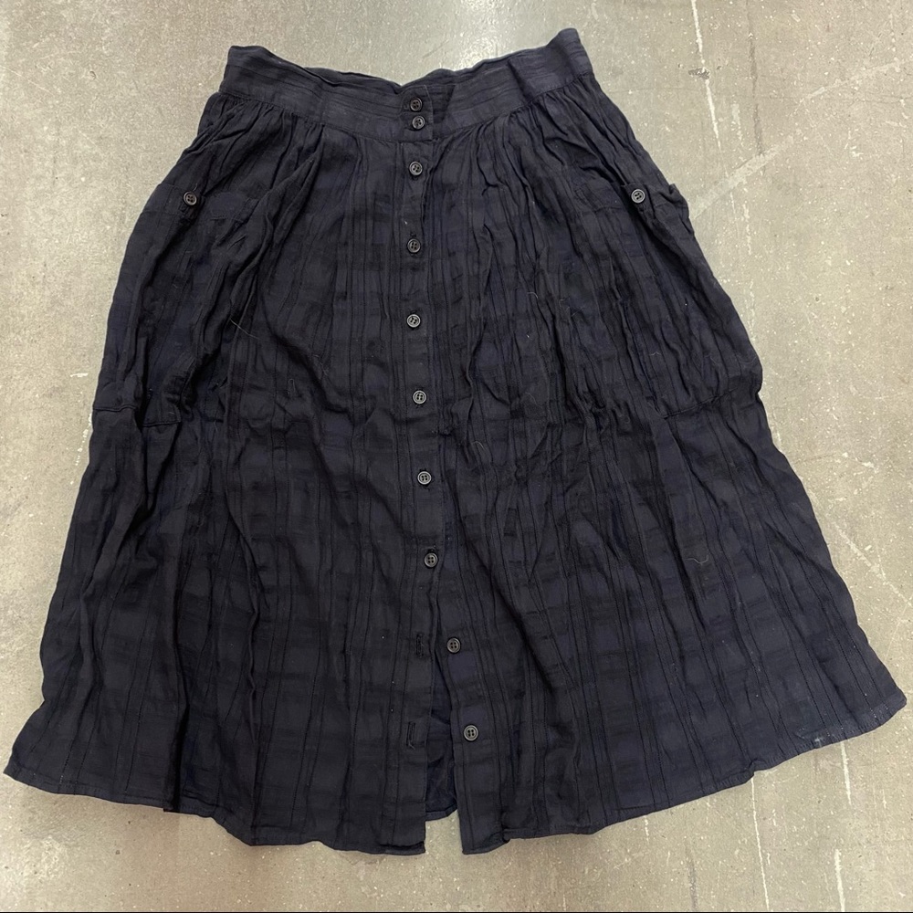 Black Soft Cotton Peasant Skirt